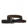 Men belt 54b bicolored black+brown