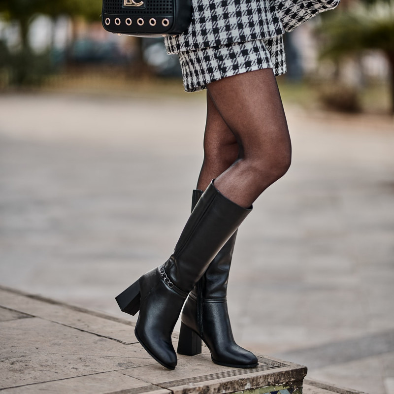 Women knee boots 1187 black lifestyle
