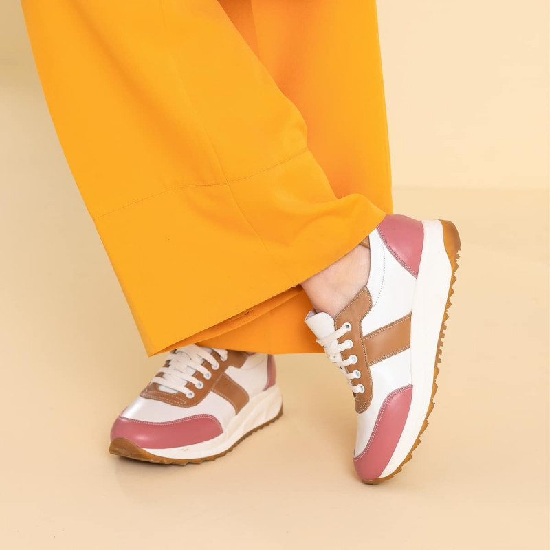 Pantofi sport dama 6030 roz+alb lifestyle
