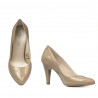 Women stylish, elegant shoes 1234 patent beige
