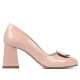 Women stylish, elegant shoes 1291 patent pink