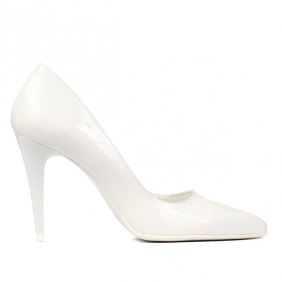 Women stylish, elegant shoes 1246 patent white