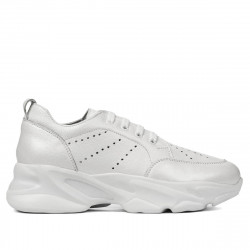 Women sport shoes 6046 white pearl