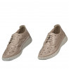 Women loafers, moccasins 6045 sand