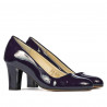 Women stylish, elegant shoes 1209 patent indigo