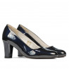 Women stylish, elegant shoes 1209 patent indigo pearl