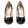 Women stylish, elegant shoes 1245 patent black