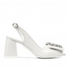 Women sandals 1292 white fildes