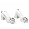 Women sandals 1292 white fildes