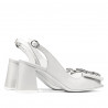 Sandale dama 1292 alb fildes