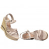 Women sandals 5086 beige pearl combined