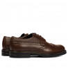 Men stylish, elegant shoes 939 brown