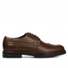 Men stylish, elegant shoes 939 brown