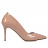 Women stylish, elegant shoes 1293 patent nude