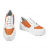 Pantofi sport dama 6059 alb+portocaliu
