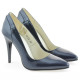Women stylish, elegant shoes 1230 patent indigo