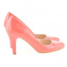 Women stylish, elegant shoes 1234 patent red coral