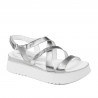 Sandale dama 5100 argintiu combinat