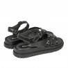 Women sandals 5096 black metalizat