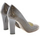 Women stylish, elegant shoes 1214 croco brown