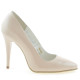 Women stylish, elegant shoes 1241 patent beige pearl