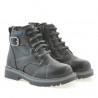 Small children boots 21c black+gray