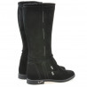 Women knee boots 3276 black velour