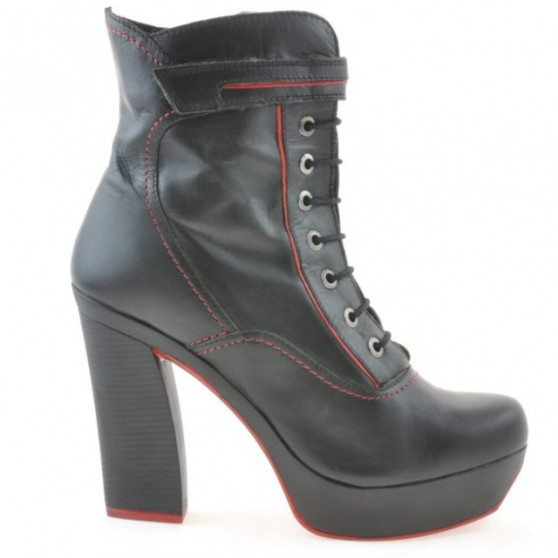Women boots 3261 black+red