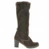 Women knee boots 3258 cafe velour