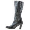 Women knee boots 017 crep patent black