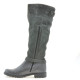 Women knee boots 3225 gray velour