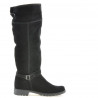 Women knee boots 3225 black velour