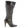 Women knee boots 1108 crep patent cafe