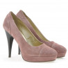 Women stylish, elegant shoes 1082 rosa antilopa