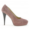 Pantofi eleganti dama 1082 rosa antilopa