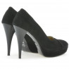 Women stylish, elegant shoes 1082 black antilopa