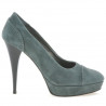 Women stylish, elegant shoes 1082 gray antilopa