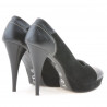 Women stylish, elegant shoes 1082 black antilopa combined