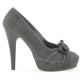 Women stylish, elegant shoes 1095 gray antilopa