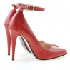 Pantofi eleganti dama 1247 lac rosu satinat