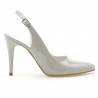 Women sandals 1249 patent beige pearl