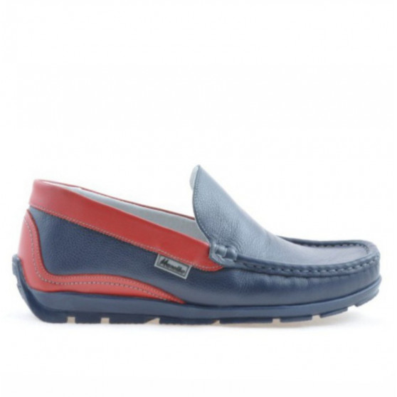 Teenagers moccasins, loafers 395 indigo+red