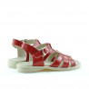 Small children sandals 53c patent red satinat