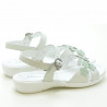 Children sandals 523 white+lime