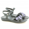 Children sandals 523 patent black+purple