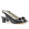 Women sandals 1251m patent black satinat