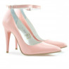 Women stylish, elegant shoes 1247 patent pink