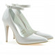 Women stylish, elegant shoes 1247 patent beige pearl