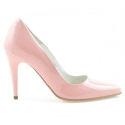Women stylish, elegant shoes 1246 patent pink