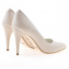 Women stylish, elegant shoes 1246 patent ivory